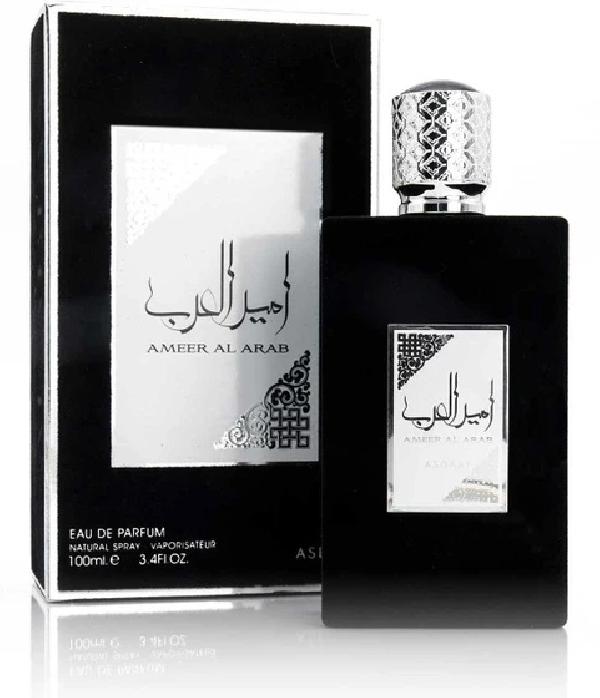 عطر ادوپرفیوم مردانه لطافه امیر العرب اصداف مشکی حجم ۱۰۰ میل کد_7_47